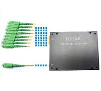 Elfcam® - Séparateur de Fibres Optique, Séparateur Optique de Fibre Monomode de PLC de SC/APC avec La Boîte Plastique ABS (1x8)
