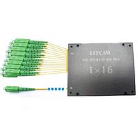 Elfcam® - Séparateur de Fibres Optique, Séparateur Optique de Fibre Monomode de PLC de SC/APC avec La Boîte Plastique ABS (1x16)