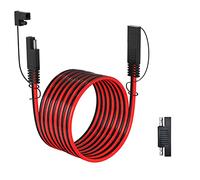 ELFCULB Câble d'extension SAE, Faisceau de Câbles à déconnexion Rapide 10AWG Avec Connecteur SAE pour Automobile, Camping-car et panneau solaire (6m)
