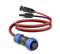 ELFCULB Câble solaire vers prise aéronautique, 12 AWG solaire vers fiche aéronautique SP21 pour station d'alimentation portable AC200MAX/AC200P, 2 broches (60 cm)