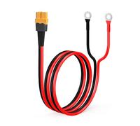 ELFCULB câble terminal XT60 vers joint torique, 12 AWG femelle vers joint torique, fil étamé pour batterie télécommandée, centrale solaire portable