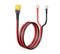 ELFCULB Câble terminal XT60 vers joint torique, 12 AWG XT60 mâle vers joint torique, câble de connecteur avec fil pur étamé pour batterie télécommandée, centrale d'alimentation solaire portable et