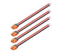 ELFCULB Lot de 4 fiches XT60i avec câble 12 AWG, fiche XT60 femelle pour drone RC Lipo (15 cm)