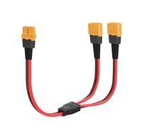 ELFCULB Répartiteur XT60 Y, 12AWG XT60 2 mâle vers 1 femelles câble de connecteur pour DJI Phantom Quadcopter RC voiture (0.3m)