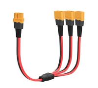 ELFCULB Répartiteur XT60 Y, 12AWG XT60 3 mâle vers 1 femelles câble de connecteur pour DJI Phantom Quadcopter RC voiture (0.3m)