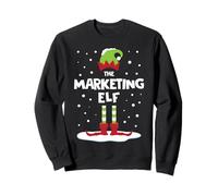 Elfe de Noël enneigé Mignon Marketing Assorti Noël Familial Sweatshirt
