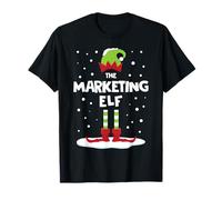 Elfe de Noël enneigé Mignon Marketing Assorti Noël Familial T-Shirt