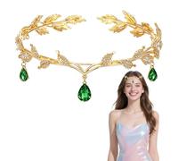 Elfe Diademe, Coiffe Elfique, Rétro Couronne Princesse | Feuille Diademe Femme, Couronne Anniversaire pour Cosplay, Mariage, Fête, Festival de la Renaissance, Noël, Anniversaire