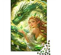Elfe Dragon Cristal Puzzle, 1000 Pièces Jeu D'intérieur Adulte | 52x38cm Carton, Exercice Mental, Ajustement Précis, Cadeau D'anniversaire, Accent Salon