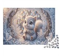 Elfe écureuil de cristalPuzzles 1000 Pièces en Papier Recyclé La Magie de la Glace et de la Neige pour Grands-Parents Anti-Stress Renforcement Familial Qualité Premium 52x38cm/1000pcs