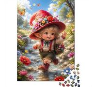 Elfe Fleurs Ruisseau 1000 Pièces Mini Puzzle pour Adultes Difficile | 52x38cm Carton Décor De Salon Découpe Précise Cadeau D'anniversaire Relaxation D'esprit