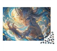 Elfe Lune Eau 1000 Pièces Mini Puzzle pour Adolescents Relaxant | 38x26cm Papier Salon Décoration Surface Lisse Cadeau Ami