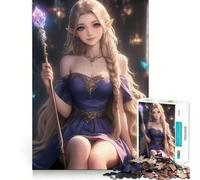 Elfe Mystique avec bâton Puzzle de 1000 pièces pour Adolescents Jouet Intelligent et Amusant Découpe Nette Objet de Collection (38x26cm)