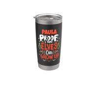 Elfe Paula Saying Funny Christmas Paula Nom Personnalisé Gobelet isotherme en acier inoxydable double paroi
