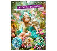 Elfen im Tierreich - Ein Jahr voller Fantasie und Freundschaft (Wandkalender 2026 DIN A4 hoch), CALVENDO Monatskalender: Eine Reise durch das Jahr mit den magischen Helfern der Natur