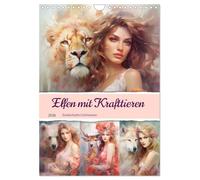 Elfen mit Krafttieren. Zauberhafte Lichtwesen (Wandkalender 2026 DIN A4 hoch), CALVENDO Monatskalender: Bezaubernde Illustrationen von Naturgeistern mit spirituellen Krafttieren