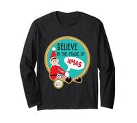 Elfes Behavin' Badly Believe in The Magic Elfie Christmas Manche Longue