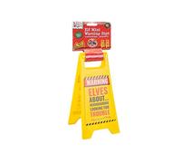 Elfes Behaving Badly Mini Panneau D'avertissement - 6 Assortiments - 1 Au Hasard - Naughty Elf Christmas Decorations