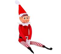 Elfes en Peluche avec Visages en Vinyle - Rouge 39 cm de Long Jambe Poupée Mignon garçon Elfe Jouet