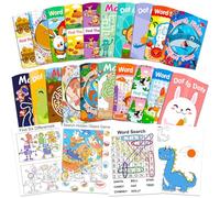 Elfew 20 Pièces Petit Activités livre de -pour Enfants de 4-8 ans, 280 Pages de Jeux Cherche et Trouve, Dessin Point à Point, Et Plus, Convient pour les filles et les garçons.