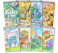 Elfew 4 Livre de Coloriage Adultes, Format A5(21.5 X 14cm) Livre Coloriage Adulte Anti-Stress, 80 Dessins Relaxant Et Anti-Stress à Colorier, Anti Angoisse, Relaxation, Art-Thérapie