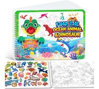 Elfew Trouver Les Livres D'autocollants Animaux pour Enfants 2-8 Ans