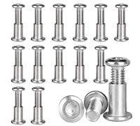 Elfinfi 15 Pièces Vis D'assemblage M5 x 20mm (15 x Vis Assemblage Meuble, 15 x Vis à Douille), Connecteur D'armoire en Acier Inoxydable A2 V2A, Vis M5 pour Meubles, Armoires, Planches de Bois