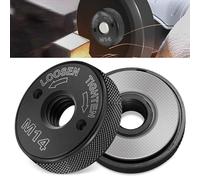 Elfinfi 2 Pièces M14 Ecrou Meuleuse pour AEG, Metabo, Flex, Black & Decker, Dewalt, Hitachi et Plus Encore, se Fixe et se Libère Rapidement Sans Outils, Convient à la Plupart des Meuleuses d'angle