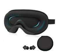 Elfinfi Cache Yeux pour Dormir + Bouchon D'oreille pour Dormir, Réutilisable Pro Comfort 3D Cache Oeil pour Convient Aux Personnes Dormant Sur le Côté, 50dB Bouchon Oreille Anti Bruit