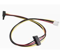 ELFJMZP 25+20cm Desktop PC Floppy Drive 4PIN to Dual SATA 15Pin Power Cable, Hard Drive/SSD Power Adapter for PSU with Limited SATA Ports, Compatible with MX714 & Most Desktop Computers