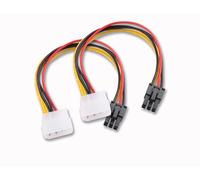 ELFJMZP 4 broches Molex to 6 Pin Video Card GPU Power Supply Cable PCI-E Male Graphics Card Adapter