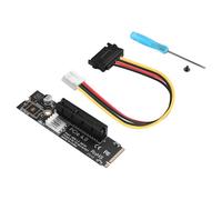 ELFJMZP Adaptateur PCIe 4.0 X4 - Adaptateur M.2 NGFF vers PCI-Express pour cartes mères avec emplacements PCIe limités, alimentation SATA 15 broches