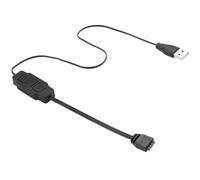 ELFJMZP ARGB Contrôleur LED 5 V 3 broches - 70 cm de longueur totale alimenté par USB Mini contrôleur RVB avec boutons M-S-C Plug-& Play pour ventilateurs PC et bandes lumineuses