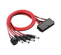 ELFJMZP Câble Adaptateur ATX 24 Broches vers DC 5521, 12V, 4 Ports | Mâle PC PSU, Distributeur d'Alimentation, Avec Interrupteur, Adapté Ventilateurs CC, Bandes LED, Projets Électroniques, 0,5