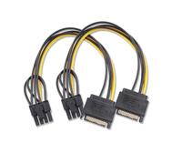 ELFJMZP Câble adaptateur d'alimentation pour carte vidéo 15 broches SATA mâle à 8 broches (6+2 broches) PCI-Express femelle
