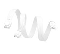 ELFJMZP Câble d’Alimentation CPU modulaire 8 Broches vers 8 Broches + 4+4 Broches EPS - Compatible avec Corsair (AXi/HXi/RMi/RMX/RM/SF), Thermaltake, ARESGAME - 10A, 480W, 60cm + 20cm - Blanc