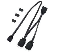 ELFJMZP Câble rallonge ARGB 4 broches vers 3 broches : 1 connecteur femelle vers 3 connecteurs mâles Adaptateur de synchronisation RVB adressable Câble rallonge de 35 cm (1 à 3)