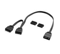 ELFJMZP Câble rallonge ARGB 4 broches vers 3 broches : 1 connecteur femelle vers 3 connecteurs mâles Adaptateur de synchronisation RVB adressable Câble rallonge de 35 cm (1 à 2)