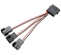 ELFJMZP Molex Lot de 2 câbles adaptateurs de ventilateur 4 broches vers 2510 4P-2PIN 1 vers 3 12 V - Câble haute intensité 24 AWG (13 cm, schéma de couleurs noir et rouge)