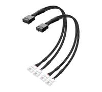 ELFJMZP PC Main Channel Channel Fan Carte mère 2510 4P mâle vers 1 pièce PH2.0 4P femelle Adaptateur de fan pour les deux commandes de vitesse PWM et signalisation (RPM/alarme) 30 cm (pack de 2) (1 à