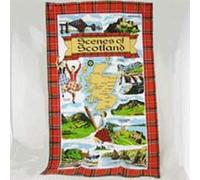 Elgate Torchon à Vaisselle Motif écossais Carte Souvenir Cadeau Monuments Tartan Collage