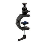 Elgato Heavy Clamp - Fixation Professionnelle avec rotule à Boule et 4 filetages 1/4", Ultra sécurisée et Durable pour Bureaux, étagères et perches, idéale pour Appareil Photo, éclairage, Flash, etc.