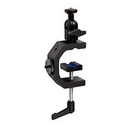 Elgato Heavy Clamp - Fixation professionnelle avec rotule à boule et 4 filetages 1/4", ultra sécurisée et durable pour bureaux, étagères et perches, idéale pour appareil photo, éclairage, flash, etc.