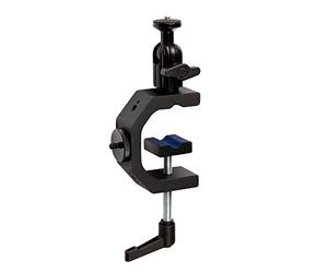 Elgato Heavy Clamp - Fixation professionnelle avec rotule à boule et 4 filetages 1/4", ultra sécurisée et durable pour bureaux, étagères et perches, idéale pour appareil photo, éclairage, flash, etc.
