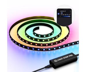 Elgato Light Strip Pro - LED RVB | Contrôlables individuellement, scènes IA, vitesse/intensité/direction réglables, app Mac/PC/iPhone/Android, Stream Deck