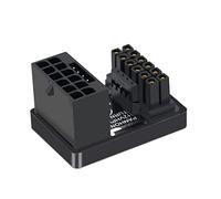 ELGE Carte Graphique PCIE5.0 ATX3.0 Alimentation 12VHPWR 12+4 16P 600W Mâle vers Femelle 180 Degrés Adaptateur Connecteur Noir