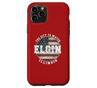 Elgin Illinois, Drapeau américain Vintage Coque pour iPhone 11 Pro