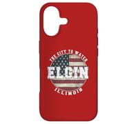 Elgin Illinois, Drapeau américain Vintage Coque pour iPhone 17