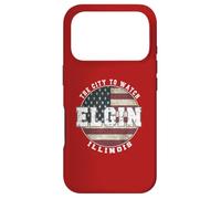 Elgin Illinois, Drapeau américain Vintage Coque pour iPhone 17 Pro