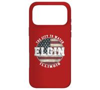 Elgin Illinois, Drapeau américain Vintage Coque pour iPhone 17 Pro Max